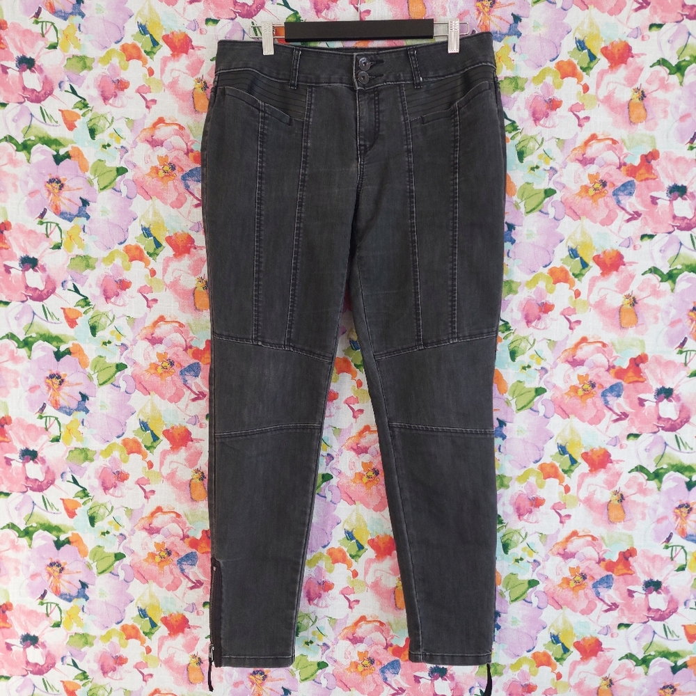 Simply Vera Wang Pull-On Black Jeans Women's Size 14 Stretch Denim Pants